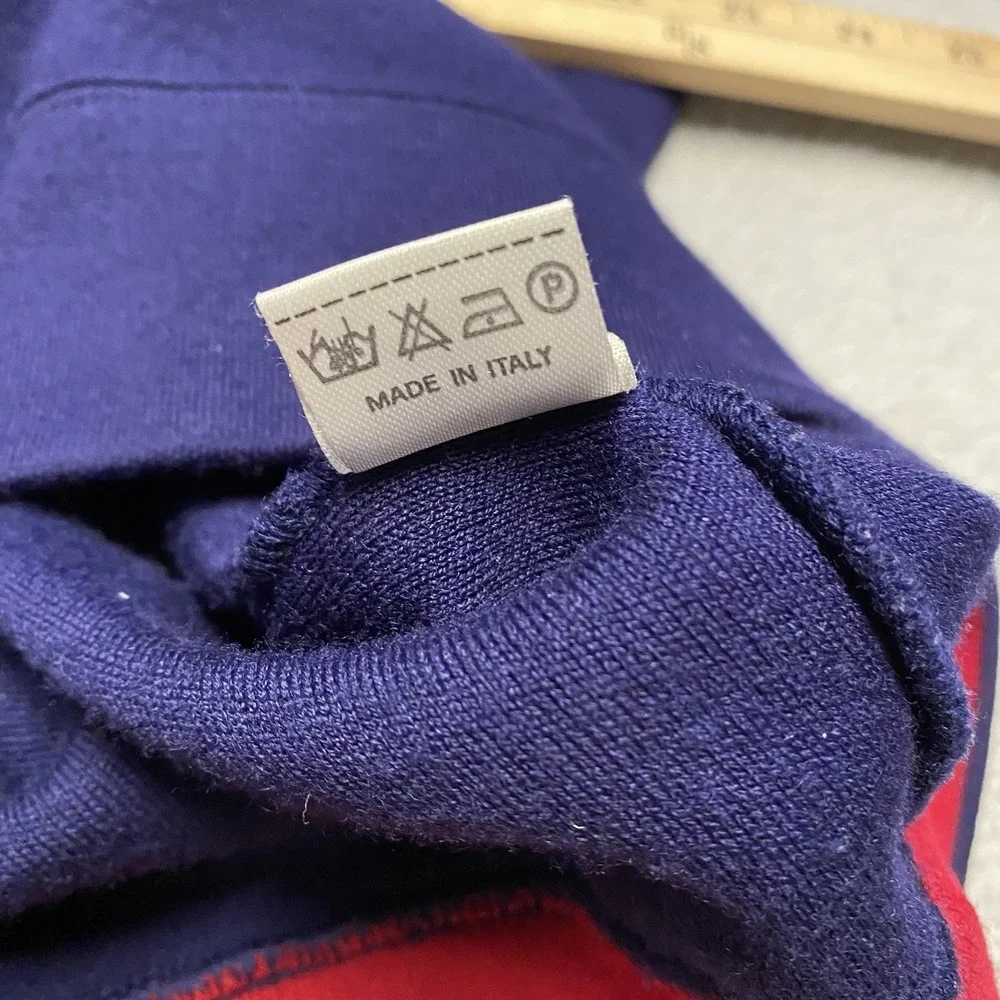 Vintage Paul & Shark Sweater Mens Medium Embroidered Yacht Club Racing Wool Read